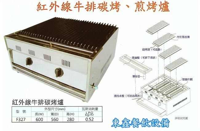 桌上型-紅外線牛排碳烤煎烤爐-無煙炭烤-紅外線均熱烤爐